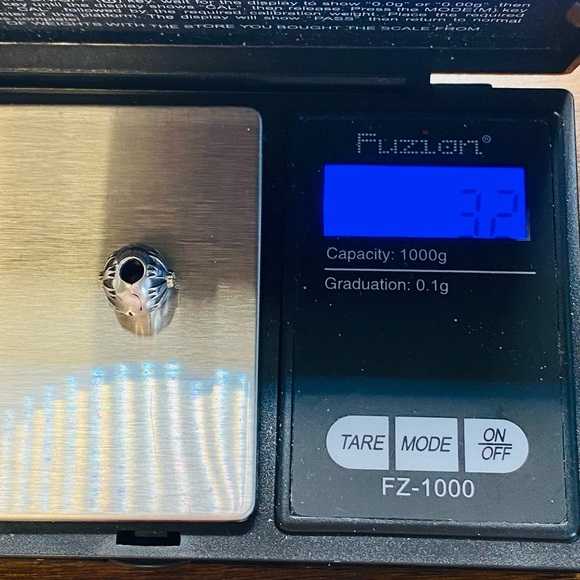 EUC Pandora 790988CZ Silver & 14k Gold Friendship Flower Clip w/ Clear Zirconia - Picture 9 of 9